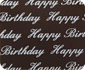 A brown background with HAPPY BIRTHDAY CLASSIC WHITE 10″ X 11″ text.