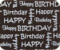 A HAPPY BIRTHDAY WHITE 10" X 11" mousepad with white letters on it.