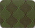 A Spiral Burst Lime pattern on a coaster.