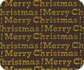 A brown and gold MERRY CHRISTMAS mousepad with the words merry christmas.