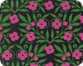 A SPRING GARDEN Raspberry/Lime 10" x 11" floral pattern coaster.