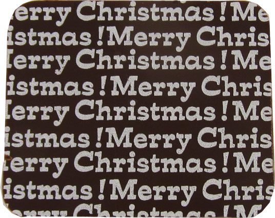 Merry christmas merry MERRY CHRISTMAS WHITE 10" X 11" coaster.