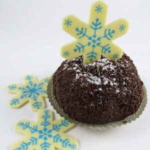 Snowflake Shape Chocolate Dessert Wafer