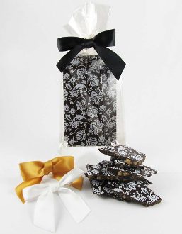 A bag of JACOBEAN - Bark Bar Gift - 6 Bars! with a bow.