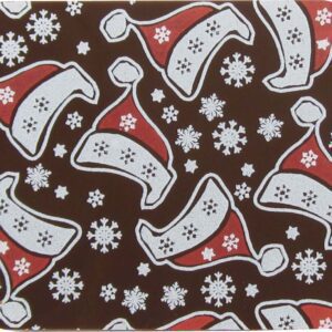 Chocolate santa hat coaster.