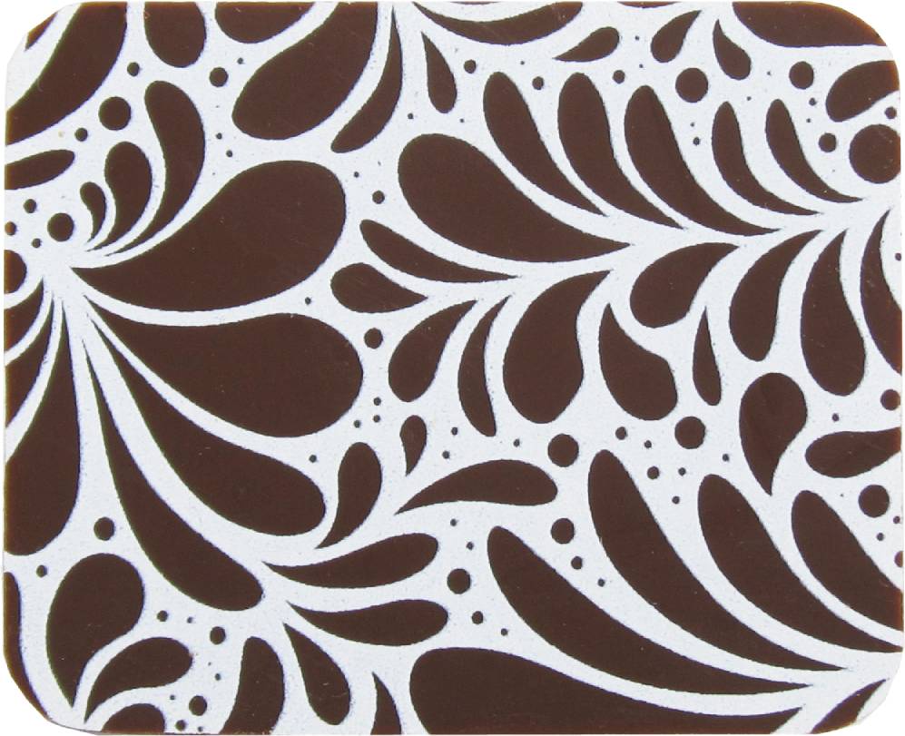 A Splendor coaster with a swirl pattern.