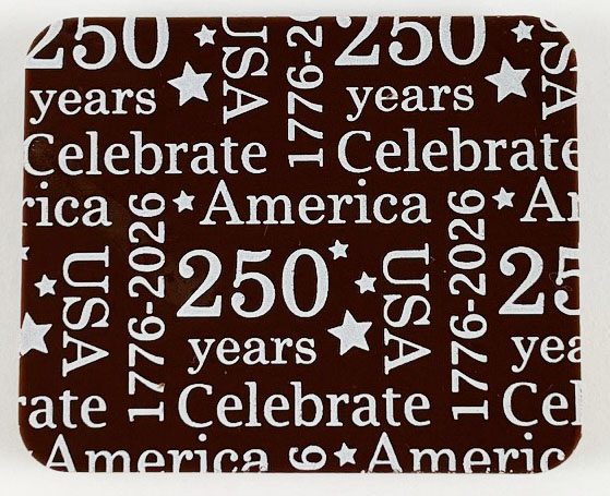 Decorative "250 years Celebrate America" pattern